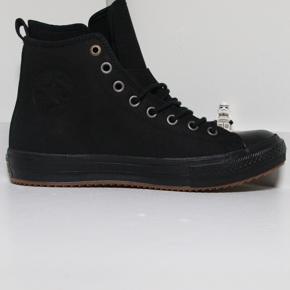 all black waterproof converse
